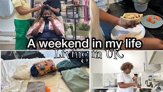 A weekend in my life living in UK Prepping for a road trip Hair day [upl. by Ramled490]