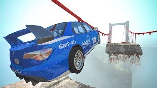 Open Bridge Car Jumping Crashes broken bridge  Beamng drive  SpeedRoll [upl. by Lapotin668]