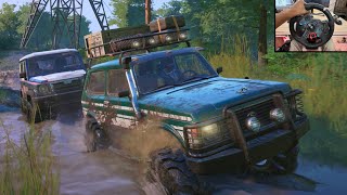 Towing a Stuck TRUCKS With Scout in NEW DLC  Snowrunner  This Was a BAD IDEA [upl. by Marlie]