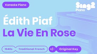 Édith Piaf  La vie en rose Karaoke Piano [upl. by Ocicnarf411]