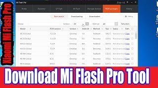 Mi Flash Pro Tool V3370367 and Mi ROM Flash File Download Tool [upl. by Ellirehs]