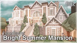 Bloxburg  Bright Summer Mansion Speedbuild exterior  No Large Plot [upl. by Nnaynaffit]