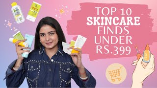 Top 10 Skincare finds under Rs399 that works WONDERS  SunscreensCreamsSerums and lot more [upl. by Nura]