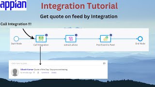 Get data using Call Integration Smart Service  Integration Tutorial  Appian Tutorial [upl. by Drofniw]