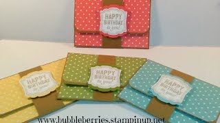 Quick and Easy Gift CardMoney Wallet using Stampin Up [upl. by Selma]