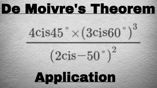 Mathematics Application of De Moivres theorem  Complex numbers [upl. by Nellie]