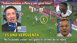 DEVASTADOS PERIODISTAS URUGUAYOS EXPLOTAN tras DERROTA con PERU VS URUGUAY 10 HOY [upl. by Eibocaj]