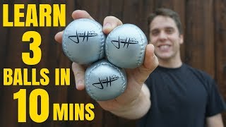 HOW TO JUGGLE 3 BALLS  Tutorial [upl. by Esej218]