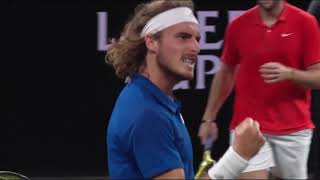 NadalTsitsipas v KyrgiosSock  Laver Cup 2019 FULL MATCH 8  50 FPS HD [upl. by Ailisec]