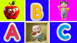 ABC song  ABC phonics song for toddlers  a for apple  nursery rhymes [upl. by Geehan]