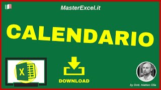 MasterExcelit  Calendario Excel Modelli Perpetui e Modificabili in Excel Scarica GRATIS [upl. by Kaine]