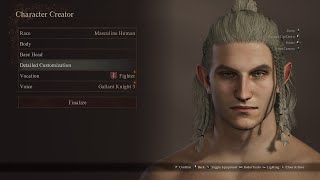 Dragons Dogma 2 Character Creator Wood Elf Ver 10 Male [upl. by Cirdek]