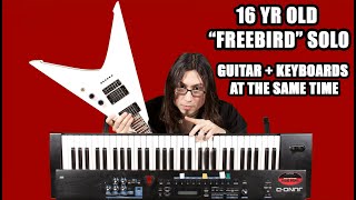 Free Bird Solo GuitarKeyboard at the Same Time [upl. by Terriss879]