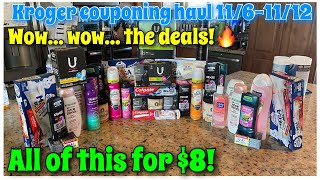 Kroger couponing haul 1161112 Amazing deals going on  Everything was just 8 [upl. by Novaat]