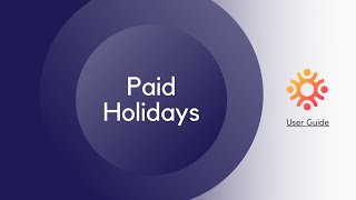 Paid Holidays [upl. by Langer]