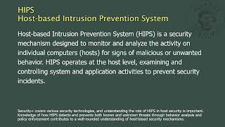 HIPS  Hostbased Intrusion Prevention System [upl. by Atirys]