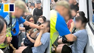 Elderly man taunts woman while demanding seat in train [upl. by Nylecyoj421]