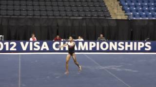 Gabby Douglas  Floor  2012 Visa Championships Podium Training [upl. by Inirt]