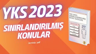 Ücretsiz YKS 2023  TYT  AYT Konuları  Güncel  PDF [upl. by Maggi]