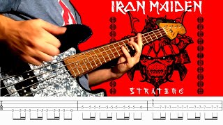 Stratego  Iron Maiden Bass Tab  Cover [upl. by Aeslehc]