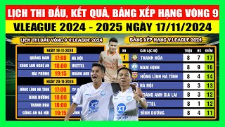 Lịch Thi Đấu Kết Quả Bảng Xếp Hạng Vòng 9 VLeague 20242025 Ngày 1711  Nam Định Bức Phá Tại BXH [upl. by Nagy781]