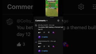 1 Fan Right Here Colbyhase03 1ksubscribers trending minecraftbuilding vira ltrend fyp [upl. by Ynohtna337]