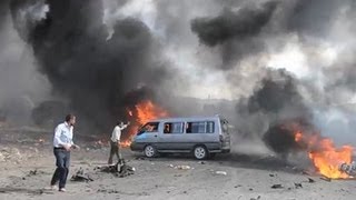 Car bomb hits SyriaTurkey border [upl. by Ylimme856]