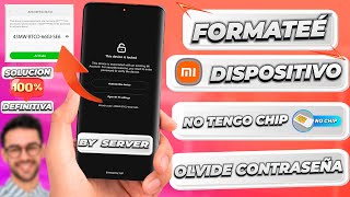 Desbloquear Xiaomi Bloqueado por cuenta MI  Lo Formatee ¿No tengo Chip SIM u Olvide Contraseña [upl. by Adnopoz]