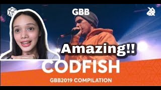 CODFISH  Grand Beatbox Battle 2019 Compilation  Reaction [upl. by Ahsiliw]