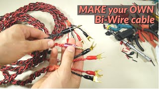 How to make your own BiWire speaker cable HiFi DIY [upl. by Elocal]