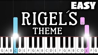 Rigels Theme The Tearsmith  EASY Piano Tutorial [upl. by Esidnak324]