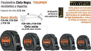 Flexometros Cinta negra Truper resistente a impactos [upl. by Enyrat]