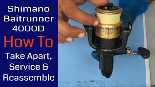 Shimano Baitrunner 4000D Fishing Reel  How to take apart service and reassemble [upl. by Jo-Anne]