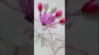 Very Easy Flower Embroidery – Perfect for Beginners [upl. by Aititel872]