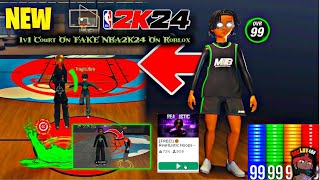 1v1 Court On FAKE NBA2K24 Cant Believe This Is Roblox [upl. by Arahsat213]