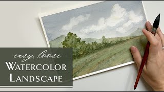 Landscape Watercolor Tutorial for Beginners [upl. by Heidi]