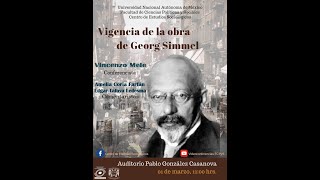 Conferencia quotVigencia de la obra de Georg Simmelquot [upl. by Korrie]