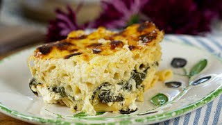 Vegetarian Pastitsio Greek Spinach amp Feta Pastitsio [upl. by Seaman620]