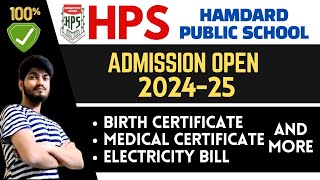 HPS CLASS 1 ADMISSION 202425  HAMDARD PUBLIC SCHOOL ADMISSION 202425 [upl. by Nahgiem]