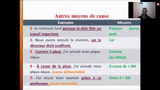 LEXPRESSION DE LA CAUSE  TROISIÈME ANNÉE COLLÈGE [upl. by Ecirehs]