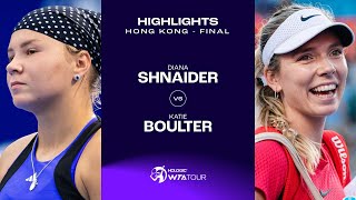 Diana Shnaider vs Katie Boulter  2024 Hong Kong Final  WTA Match Highlights [upl. by Halimeda]