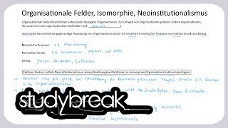 Organisationale Felder Isomorphie Neoinstitutionalismus  Organisation [upl. by Hanas]