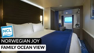 Norwegian Joy  Family Ocean View Stateroom Full Walkthrough Tour amp Review 4K  Category O4 O5 [upl. by Anoo752]