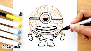 How to Draw MEGA MINION JERRY Despicable Me 4 [upl. by Roer324]