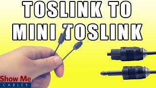 Toslink to Mini Digital Optical SPDIF Audio Cable  Quickly Connect Your Digital Audio Devices [upl. by Nwahser]