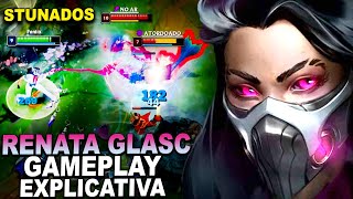 COMO JOGAR DE RENATA GLASC GAMEPLAY EXPLICATIVA  SUPORTE MUITO FORTE RENATA GLASC NOVA CAMPEÃ [upl. by Ytinav]