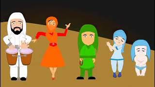 Finger Family Arabic dance family Animated Finger Family Rhymes with lyrics HD [upl. by Leesen]