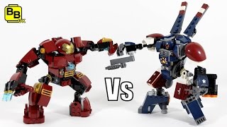 LEGO MARVEL HULKBUSTER Vs DETROIT STEEL COMPARISON [upl. by Scoles529]