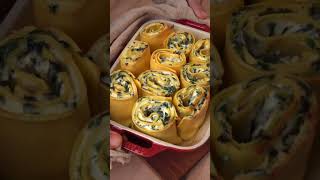 Rotolo with Spinach Ricotta 😋 food pastapassion pastarecipe pasta pastalove pastadish asmr [upl. by Hanae]