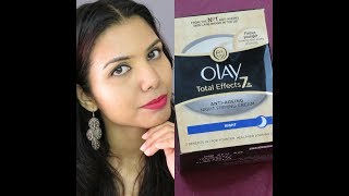 Olay Total Effects 7 In One AntiAgeing Night Firming Cream Review  omnistyles [upl. by Oly]